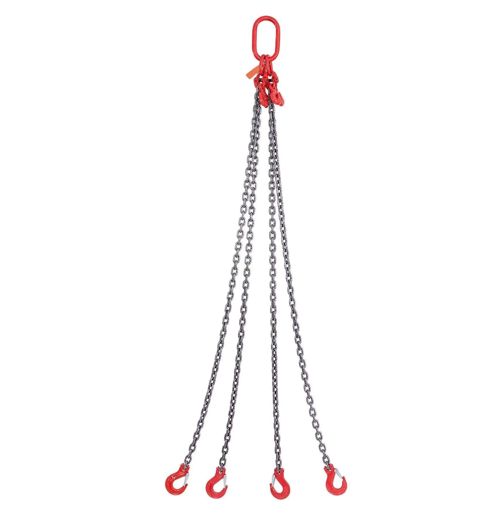 Chain Sling 5/16 x 5 ft, 11000 lbs G80 Lifting Chains with Hooks, 4 Leg Engine Hoist Chain for Lifting, Adjustable Chain Sling with Grab Hooks Default