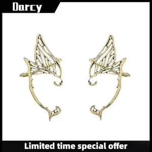 Fashion creative retro personality elf wing ear contour earrings punk hip-hop exaggerated niche accessories