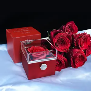 Eternal Bloom™ Rotating Rose Gift Box with Elegant Necklace – Luxury Valentine’s Day Surprise