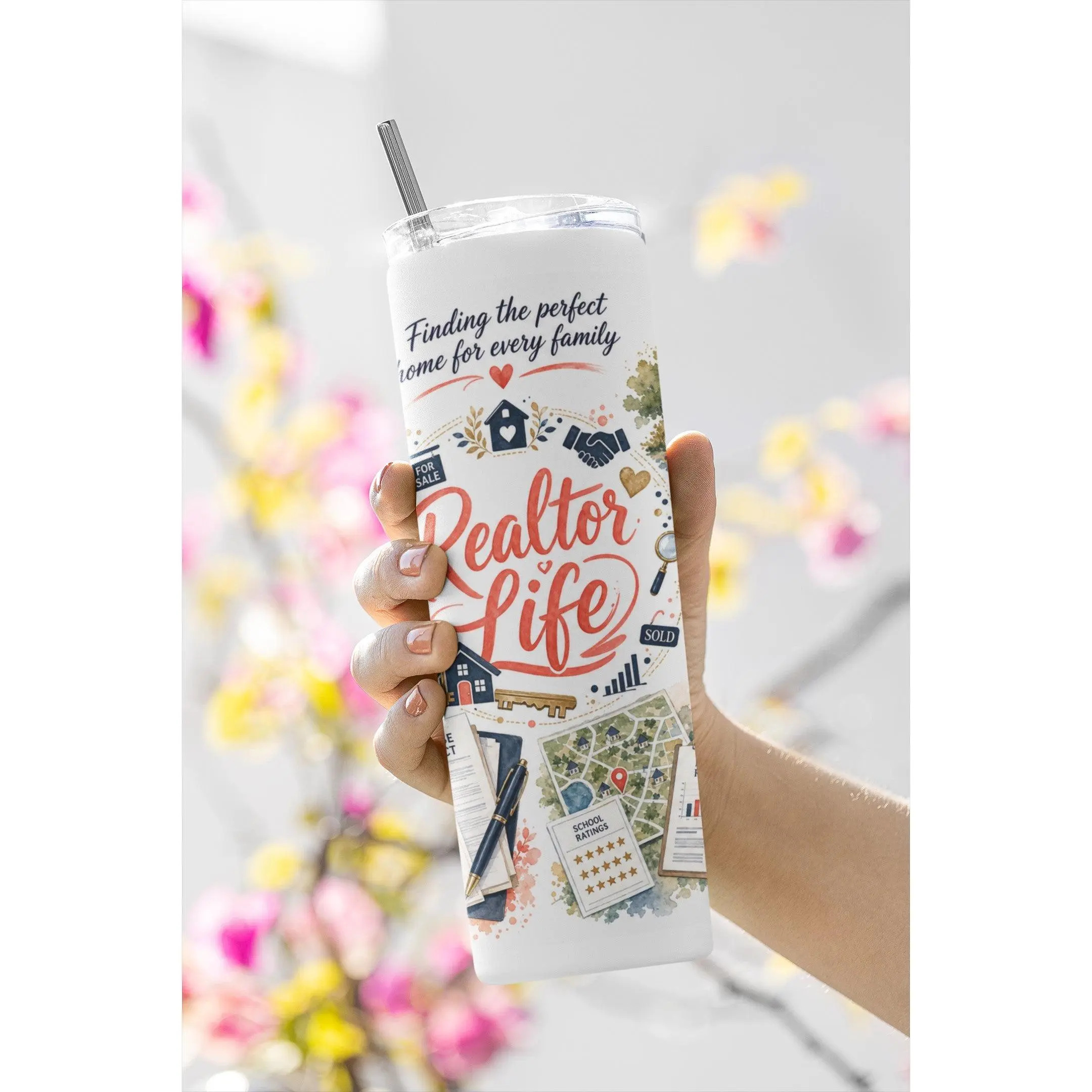 Home & Dreams Realtor 20 oz Stainless Steel Tumbler| Ready to Gift | Kintoir