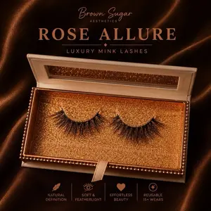 Rose Allure Strip Lashes, Natural Looking, Reusable False Eyelashes for Daily Makeup
