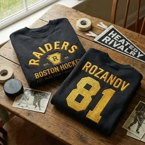 Embroidered Rozanov 81-Boston Raiders Sweatshirt, Hudson Williams Connor Storrie Shirt, Heated Rivalry, Ilya Rozanov Shane Hollander Shirt