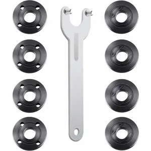 9PCS Angle Grinder Nut Angle Grinder Wrench Kit 5/8-11 Flange Metal Lock Nut for Compatible with Dewalt Milwaukee Makita193465-4 Metabo Bosch 4.5" 5" Grinder Parts