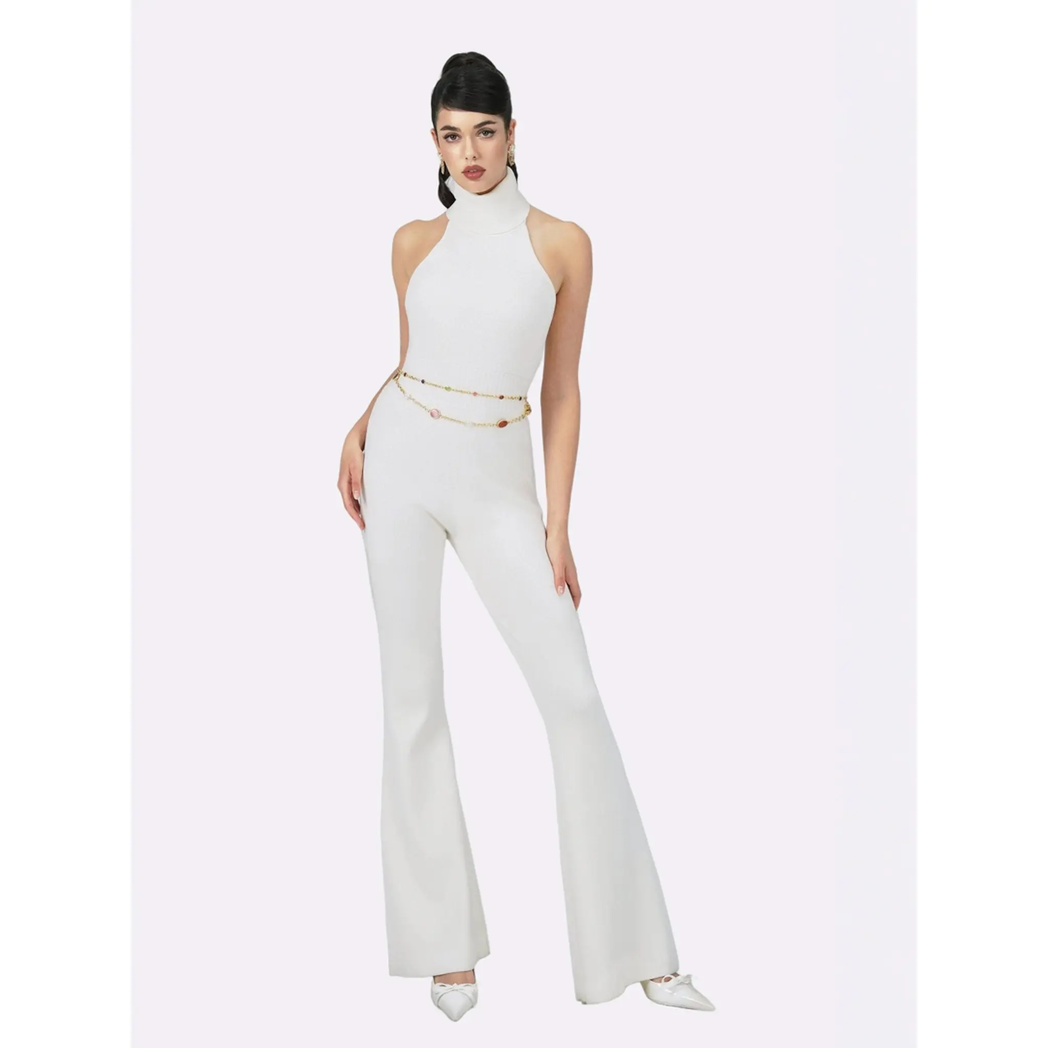 Gwen Jumpsuit (White) (Final Sale)