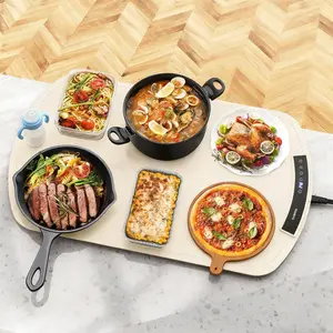 Warming Mat, Electric Warming Tray for Buffets & Parties,  Heating Mat for  with 9 Temperature Settings, Roll-Up Storage, 25.8"x15.6"