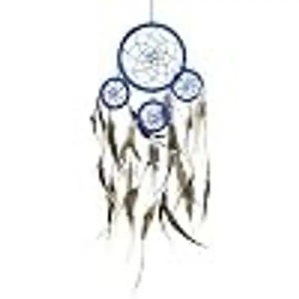 Blue DreamCatcher with Feathers Approx 3.5 Diameter 1 Foot Long