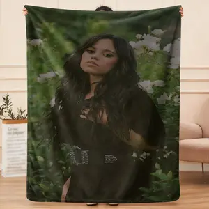 Jenna Ortega Inspired, Personalized Flannel Blanket, Printed Blanket, Office Home Bedroom Sleeping Blanket Shawl, Winter Work Games Reading Knee Pads Warm Blanket, Christmas Family Member Friends Holiday Party Gifts
