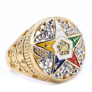 316 Stainless Steel Mason OES Rings Order Of The Eastern Star Masonic Ring for men women