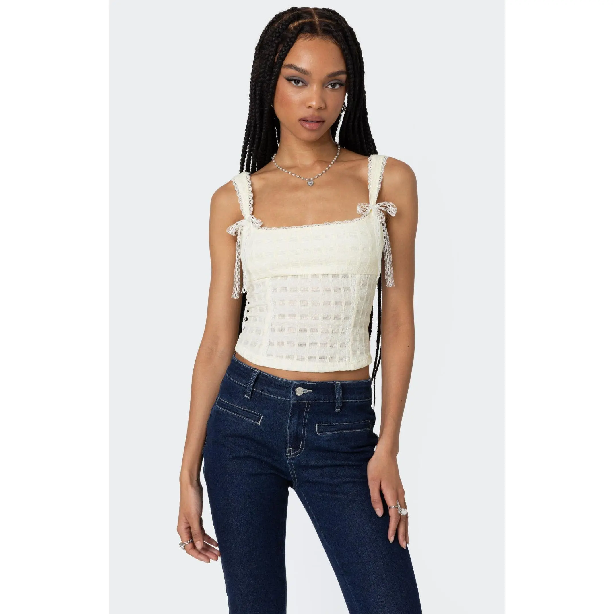 Edikted Women's Textured Bustier Top