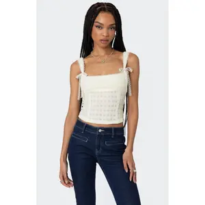 Edikted Women's Textured Bustier Top
