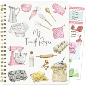 Blank Recipe Book to Write in Your Own Recipes Notebook Cookbook Journal 8.5 x 11 inch with Stickers Gift Ideas for Women Wife Mom 120 Pages