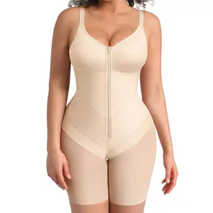 FeelinGirl FeelVibe New Design Fajas Colombianas Shapewear For Women Tummy Control Full Body Shaper Butt Lifter With Zipper Front Mother’s Day