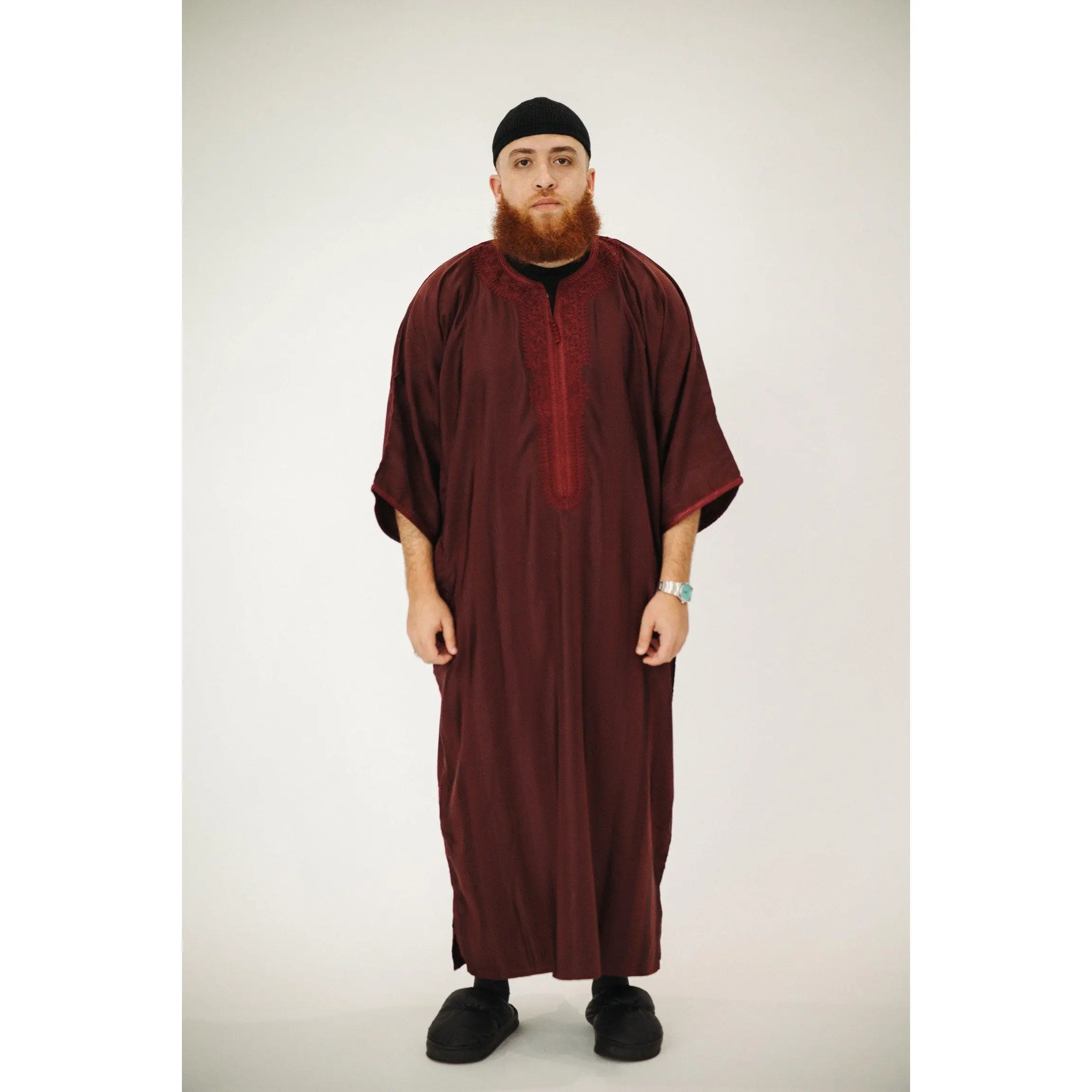Paprika Burgundy Morrocan Thobe