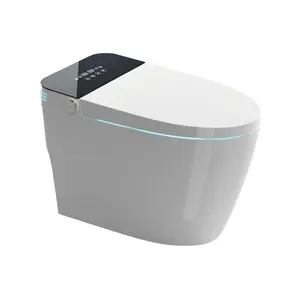 Bellemave ﻿ Tankless Smart Toilet With Bidet Built In, One-piece Bidet Toilet Seat, Auto Flush,Heated Seat, Warm Water and Dry, Adjustable Temp,Remote Control Side Know
