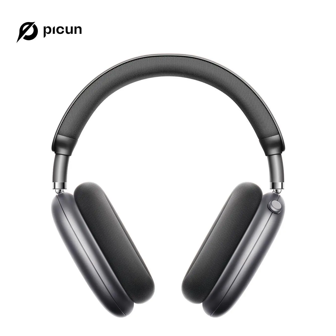 Picun F8 Pro Noise-Cancellation Wireless Bluetooth Headphones, Custom EQ, Detachable Fabric Earcups, Bluetooth 5.4, Seamless Dual Device Pairing, 96-Hour Standby Time, iPhone/Android Compatible, Cool Tech Gadgets for Summer Gifting,summ Grey Earbud,father