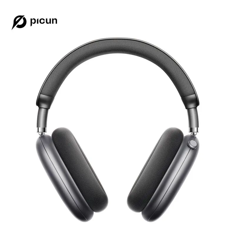 Picun F8 Pro Wireless Over-Ear Headphones - 52dB Active Noise Cancellation, Bluetooth 5.4, 140-Hour Playtime, 3.5mm Wired Option, Dual Device Pairing, App Custom EQ, Detachable Fabric Earcups, Deep Bass, 20kHz Support for iPhone/Android