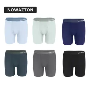 Nowazton Men’s Silk Boxer Briefs | Breathable Moisture-Wicking Tech Fabric, 7A Antibacterial Soft Underwear for Everyday Comfort & Active Wear