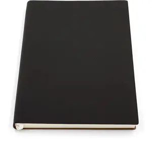 Large Thick Journal Notebook, Blank Papers, A4 8.4x11.4 inches, 416 Pages, Soft Faux Leather Cover Sketchbook for Writing Drawing (Black, Plain)