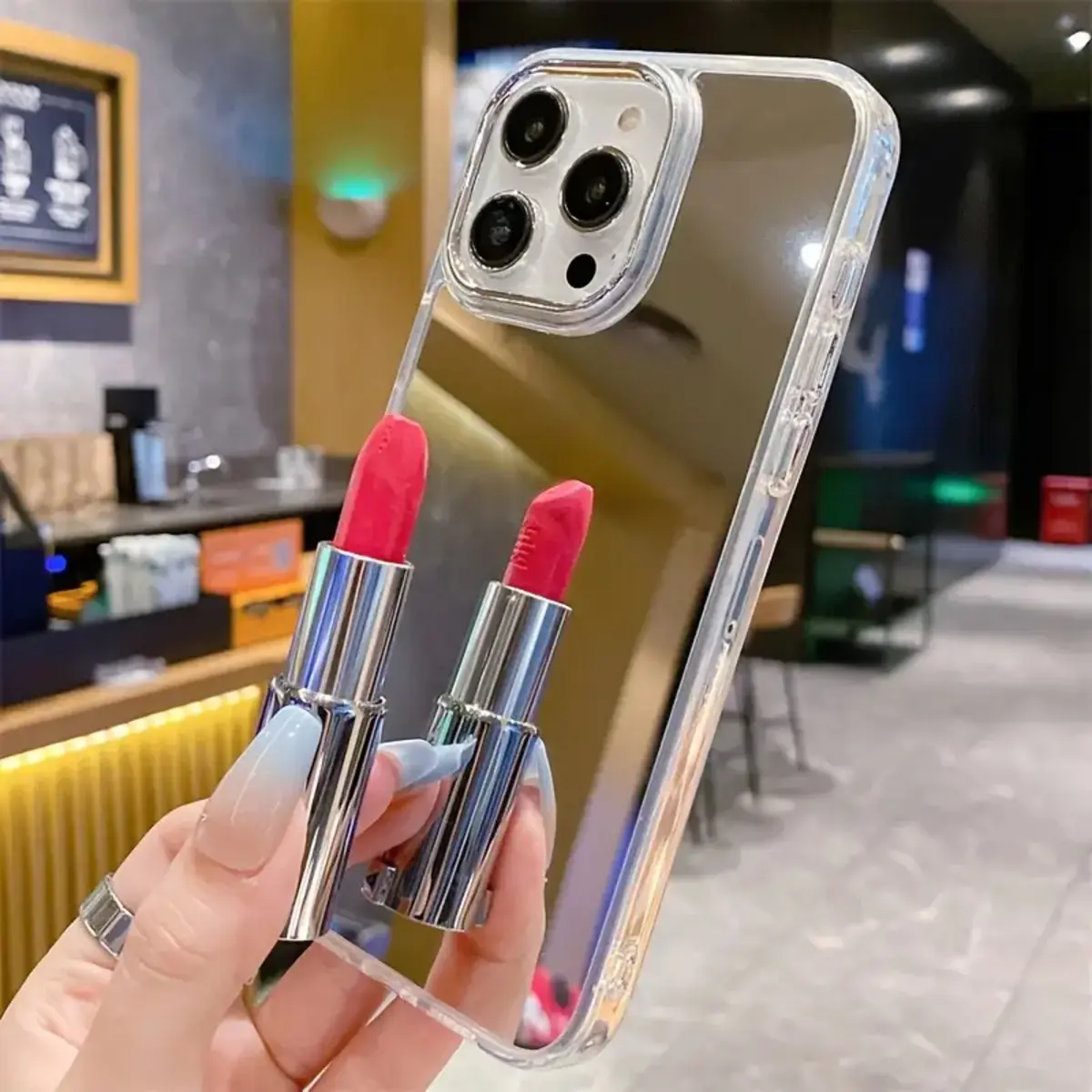 Minimalist Electroplated Mirror 2-in-1 Phone Case for iPhone 17/16/15/14/13/12/11 Pro/Plus/Pro Max/Air Acrylic Protection Shockproof Durable TPU Edges