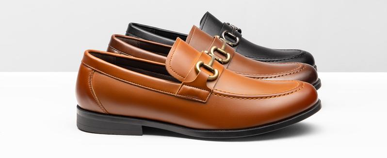 Bruno Marc Men's Metallic Slip-On Dress Loafers