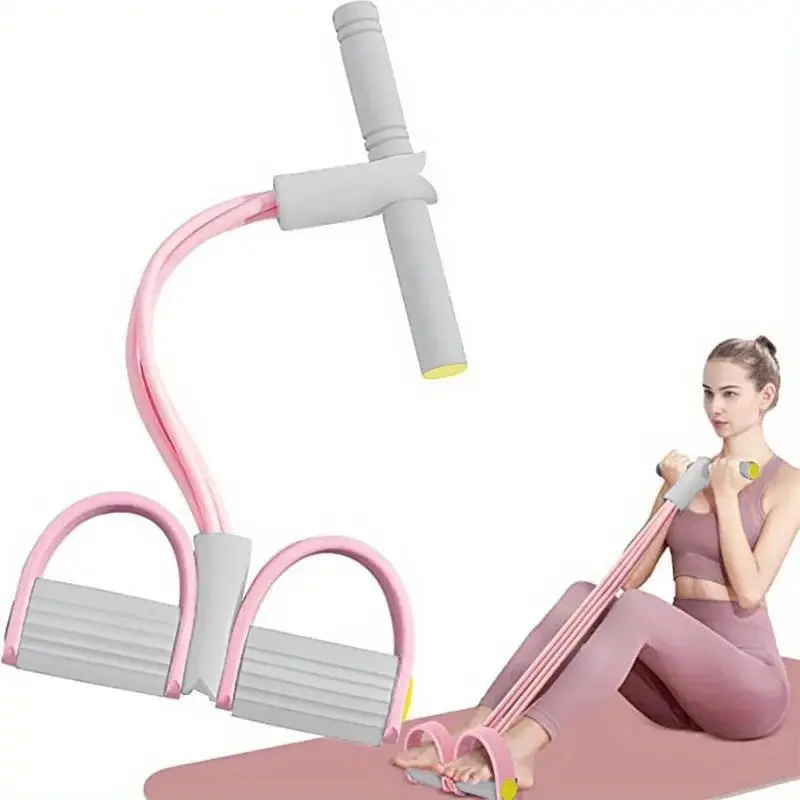 Home Gym Arm & Waist Training Pedal Band – Eco-Friendly Natural Latex Yoga Stretching Band with Adjustable