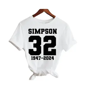 Rip OJ Simpson Shirt Thanks For Memories Simpson 32 Shirt Gift For Women For Man Lovers Orenthal James Simpson 1947-2024 Memorial Shirt Anniversary Present For O.J. Simpson Fan Condolence Shirt Going Away Shirt