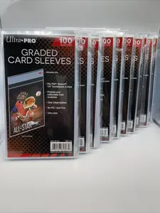 Ultra Pro GRADED Card Sleeves - 10 Packs of 100, 1000 Total Sleeves for Any Brand of Graded Cards