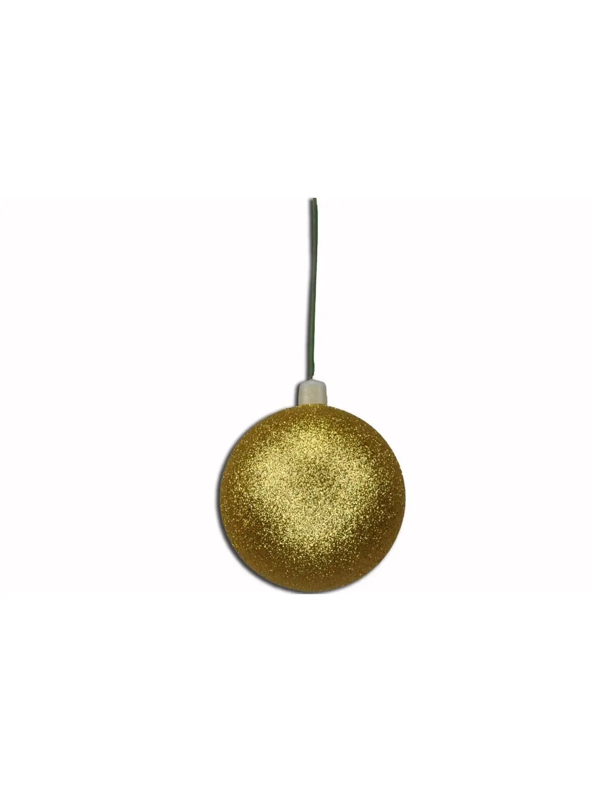 Queens of Christmas ORN-BLKG-70-GO-12PK 2.75 in. Glitter Ball Ornament with Wire, Gold - Pack of 12