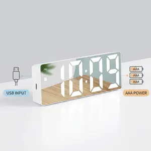 Electronic Smart Digital Alarm Clock - Voice Control LED Desktop Clock for Bedroom & Home Office