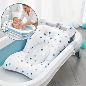 1pc bath support net, bath seat, bath mat, soft non-slip bath pillow, ergonomically designed