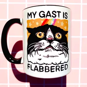 Funny Cat Mug Quirky Gift Idea Goofy Cat Lover Mug Pet Lover Coffee Cup Vet Mug Meme Hilarious Mug Exchange Gift White Elephant Sarcastic