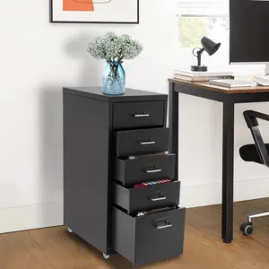 New Metal Vertical File Storage Cabinet 5 Drawer File Cabinet Office folders