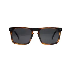 LUMIRA HEATH Chic Square Sunglasses - Blonde Roast Tortoise Frame, Smoke UV400 Lenses, Chic Sunglasses