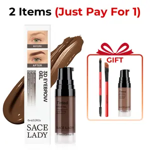 SACE LADY 3D Eyebrow Gel 6ml Lasting 24H Waterproof Smudge-proof Tinted Brow Cream Makeup Kit DealsForYouDays