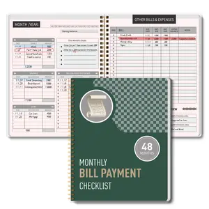 48-Month Bill Payment Budget Planner, Income Expense Savings Debt Management Ledger, Dual Coil Financial Planning Notebook, Family Finance Record Book, Monthly Bill Organizer