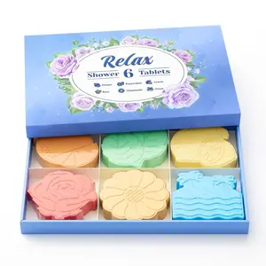 Shower Steamers 6 Pack Shower Bombs with  Shapes & Scents, Orange Peppermint  Rose Chamomile Sea, Self Care Shower Steamer, Stocking Stuffers Christmas Gifts for Women, Men