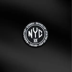WATCH N ME NYC Embroidered Patch with All Black and Pure White Letterings