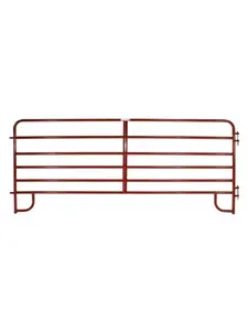 Tarter ECBR12 Metal American Corral Panel, 12 ft, 6-Bar, 19 Gauge, Z-Brace, 62" High, Custom Loop Legs, Easy Hookup, 1.75 in, Brown, for Light to Medium Confinement