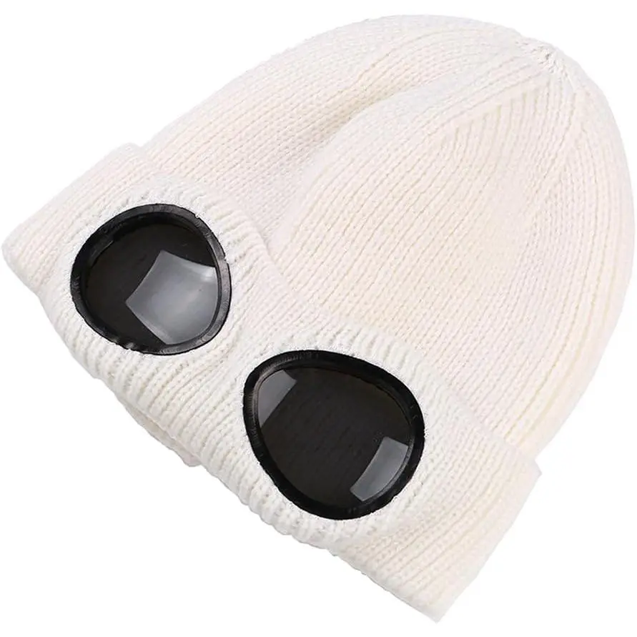 Wool Knitted Goggle Beanie, Unisex Warm Winter Cap for Mountaineering, Fishing, and Indoor Sports, Hiking, Outdoor, Riding, Running