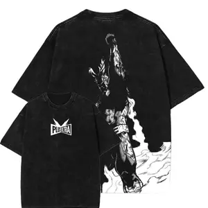 Boku no Hero Academia All Might Oversized Unisex Anime T-Shirt, Vintage Heavyweight Cotton Graphic Tee, Manga Streetwear Top, Anime Fan Outfit for Men