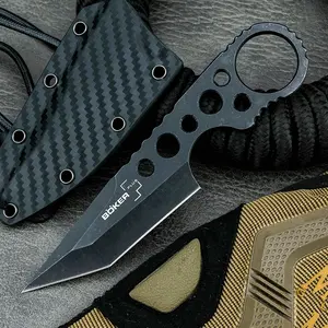 New with Sheath Survival Compact Fixed Blade Knife High Hardness 440c Blade Camping Outdoor Knife EDC Carry Multi-Tool Tactical Knives