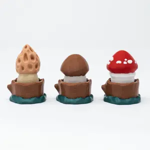 Mushroom Clickers | Morel | Porcini | Fly Agaric/Amanita | Red Mushroom | Tree Stumps | Decor | Fidgets | Cute | Keychains