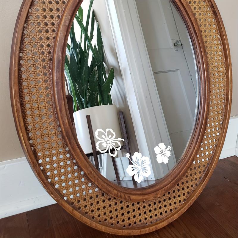 English: Creative Hibiscus Flower Car Decorative Stickers, Car Decals, Universal Stickers for Car Bodies and Windows, Windshield Sticker, Add a Literary Atmosphere to the Car