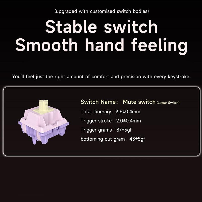 AJAZZ AK820MAX PLUS Mute switch wireless mechanical keyboard Bluetooth three-mode long battery life gaming office gaming color screen 8000mah