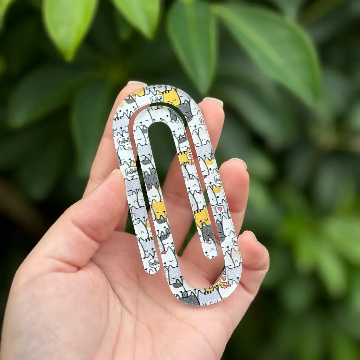 Cat Acrylic Paperclip Bookmarks - Lightweight and Durable