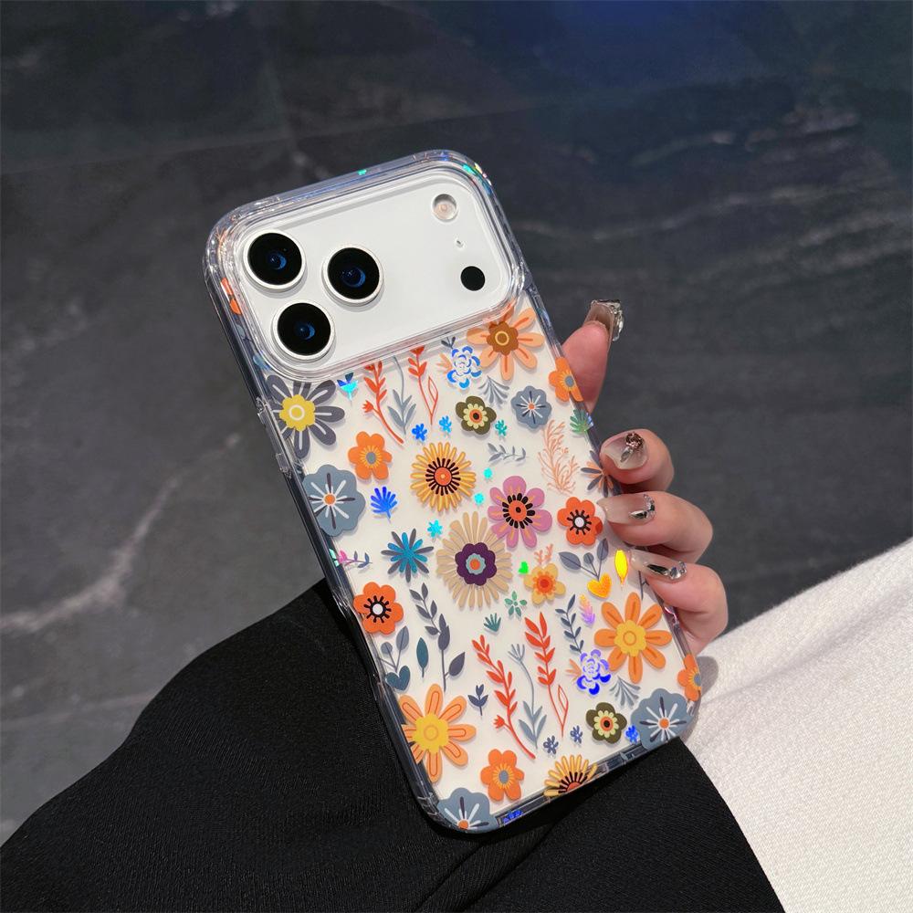 Suitable for Apple 17 phone case, new model electroplated iridescent print 17pro protective case with IMD technology