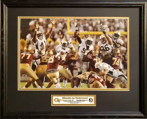 Georgia Tech Miracle On Techwood custom framed picture