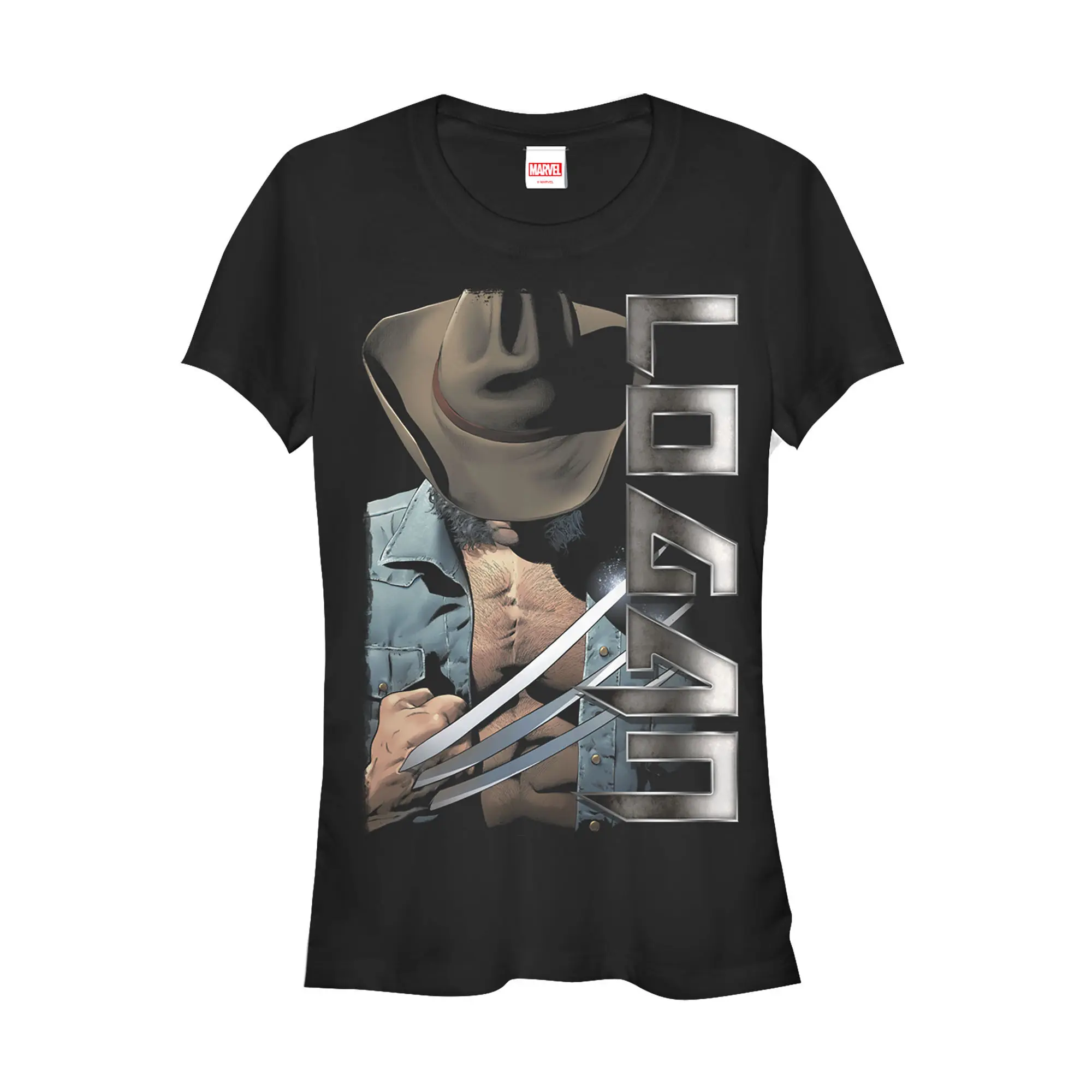 Juniors Womens Marvel X-Men Logan Wolverine Hat T-Shirt
