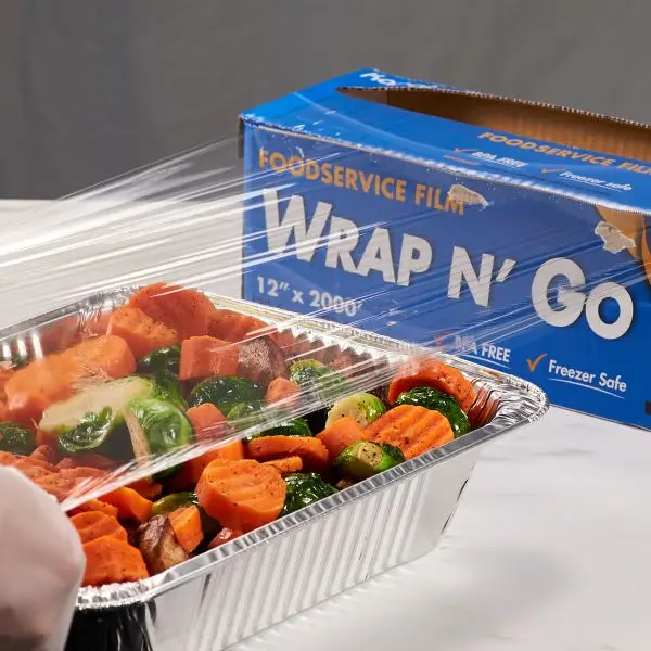 12" x 2000' WRAP N'GO Foodservice Film with Serrated Cutter 12" x 2000' WRAP N'GO Foodservice Film with Serrated Cutter