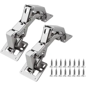 2 Pack Concealed Cabinet Hinge 165 Degree Self Closing, Concealed Hinges for Drawer Window Cupboard Cabinet Door